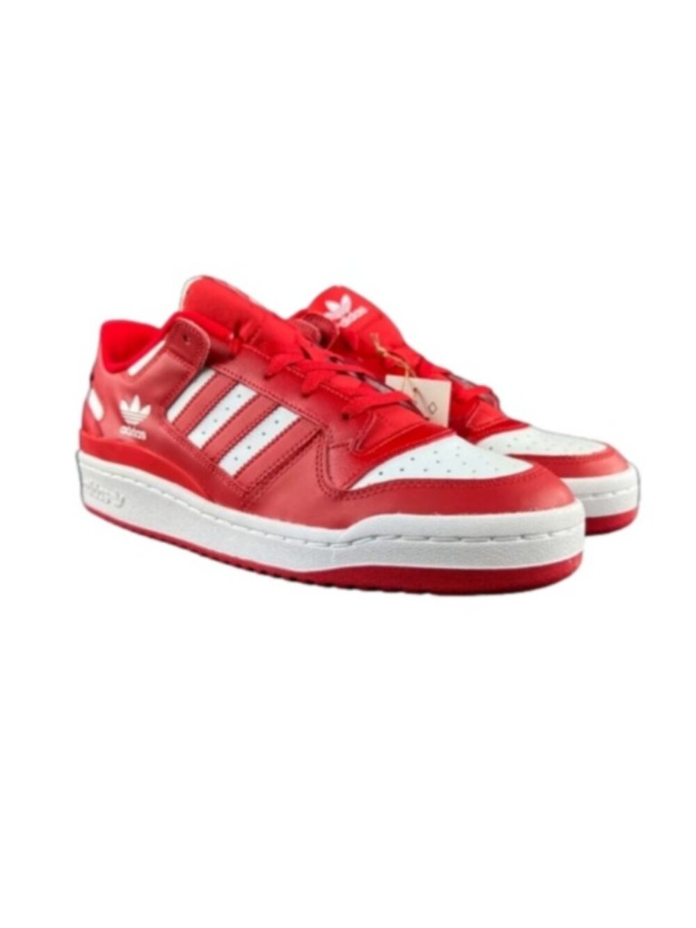 Adidas Men's Forum Low CL Scarlet Red White Shoes HQ1495 Size 10.5
